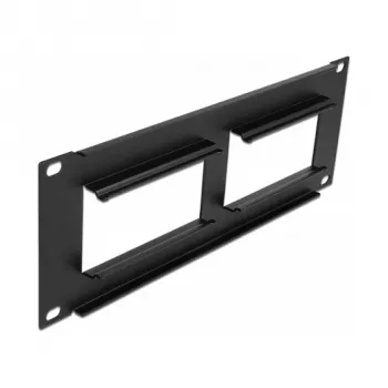 Painel de ligação DeLOCK Easy 45 10 polegadas 2U preto