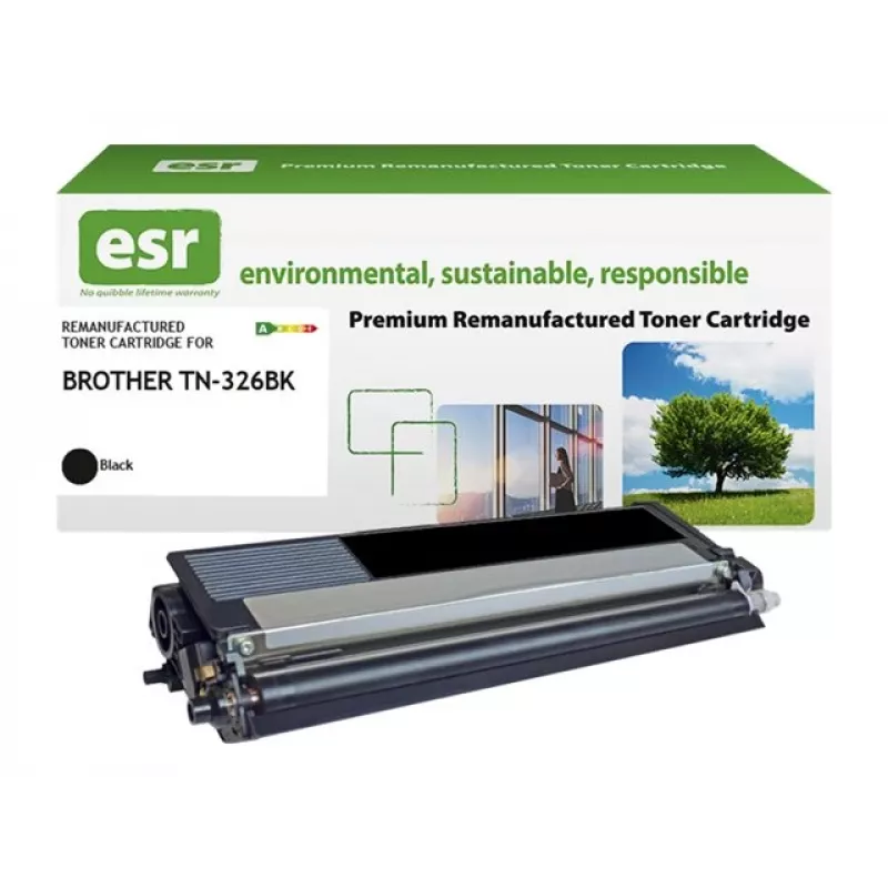 Cartucho de toner ESR compatível com Brother TN-326BK preto recondicionado 4.000 páginas