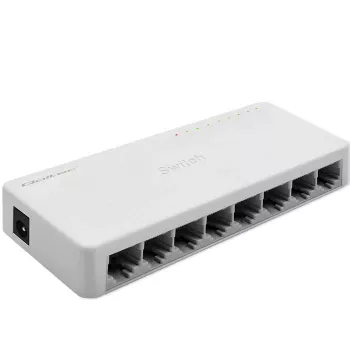 Switch de rede Qoltec 8x portas RJ45 1000Mbps LAN