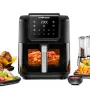 Fritadeira de ar quente Rommelsbacher FRH 1700 Single 8 L aparelho de bancada 1700 W com 10 programas e visor LED