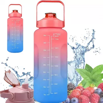 Garrafa motivacional Extralink, 2000 ml, vermelho-azul, BUT-994
