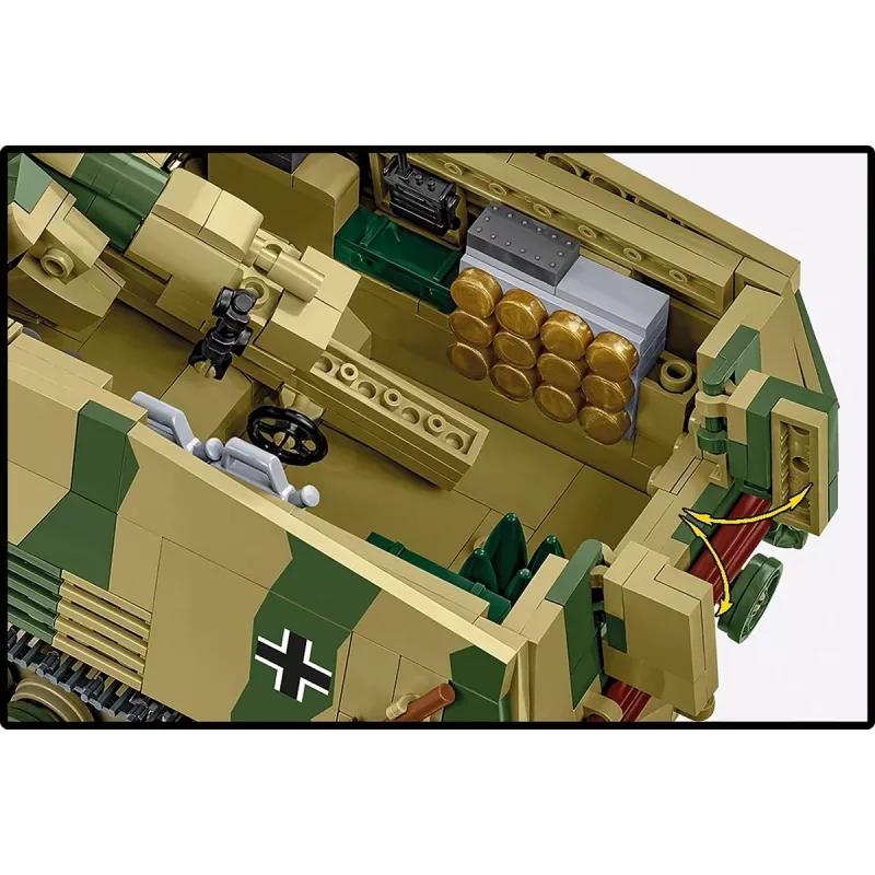 Conjunto de construção Cobi Panzerhaubitze Hummel 1118 peças kit de montagem