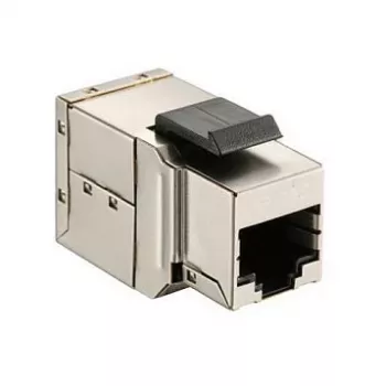 Conector Keystone Inline Cat6 Blindado 8 unid., EQUIP — Formato Plano, RJ-45, 17×35,5×24,4 mm, prateado