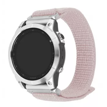 Fixed | Sporty Strap para Garmin QuickFit 22 mm | 160-210 mm | Ouro rosa | Nylon