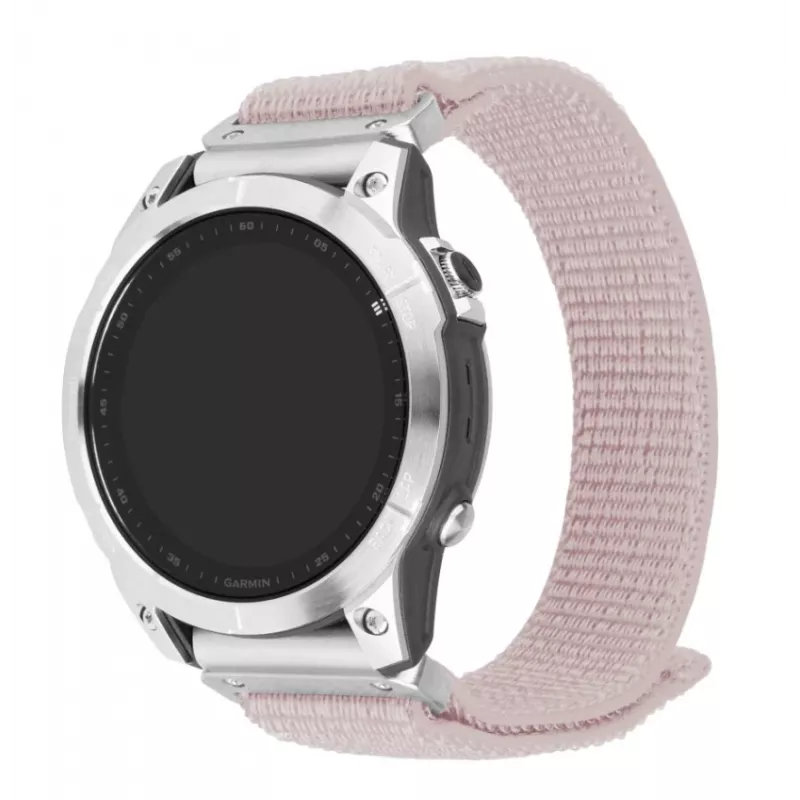 Fixed | Sporty Strap para Garmin QuickFit 22 mm | 160-210 mm | Ouro rosa | Nylon