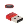 Delock - Adaptador USB - USB (M) para 24 pin USB-C (F) - USB2.0 3 A - vermelho (60050)