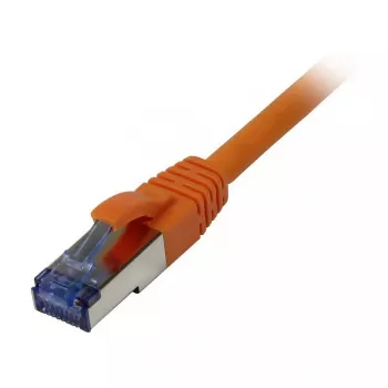Cabo patch RJ45 – CAT6A 500 MHz – 7,5 m – laranja – S-STP(S/FTP) – componentes testados (certificado GHMT) –