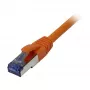 Cabo patch RJ45 – CAT6A 500 MHz – 7,5 m – laranja – S-STP(S/FTP) – componentes testados (certificado GHMT) –