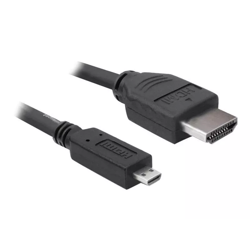 DeLOCK - Cabo de vídeo / áudio - HDMI - 32 AWG - HDMI, 19 pinos (M) - 19 pinos Micro-HDMI (M) - 3 m (82663)