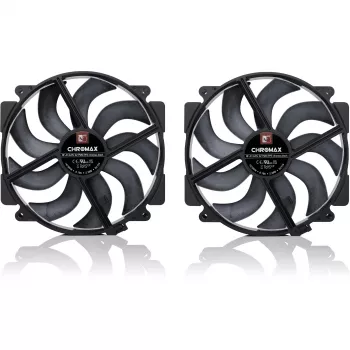 Noctua NF-A14x25r G2 PWM Sx2-PP chromax.preto 140 mm conjunto de duas ventoinhas