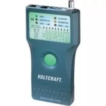 Testador de cabos Voltcraft® CT-5, adequado para RJ-45, BNC, RJ-11, IEE 1394, USB (CT-5)