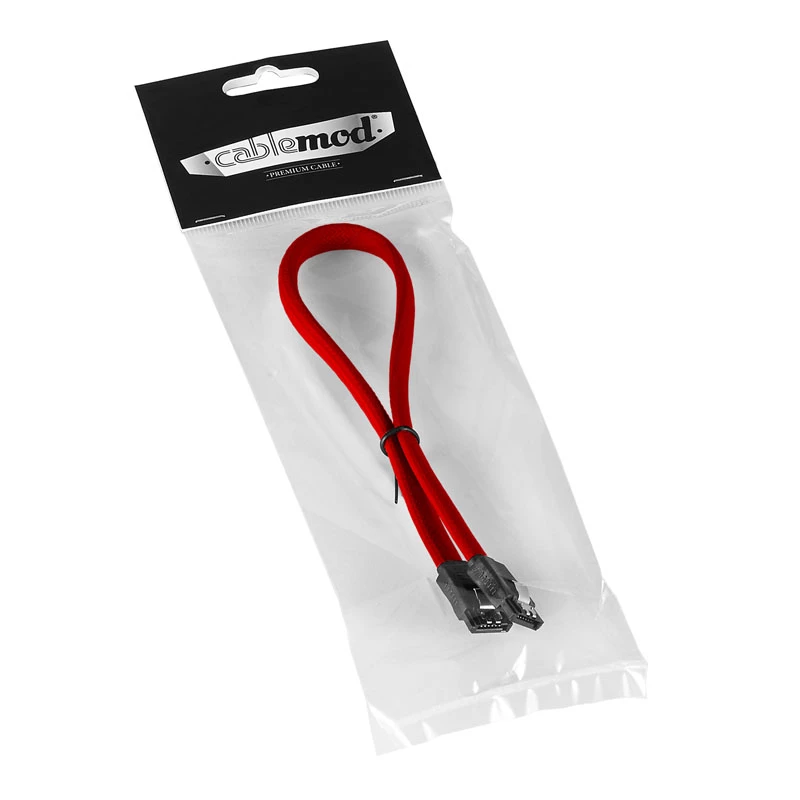 Cabo ModMesh SATA 3 30 cm - vermelho - cabo - digital/dados (CM-CAB-SATA-N30KR-R)