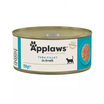 Comida húmida para gatos Applaws Filete de Atum 156 g lata — adulto, 16% proteína, 80% humidade, sabor peixe