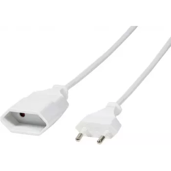 Logilink - Cabo de extensão de alimentação - ficha euro (F) para ficha euro (M) - 2 m - branco (CP126)