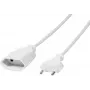 Logilink - Cabo de extensão de alimentação - ficha euro (F) para ficha euro (M) - 2 m - branco (CP126)