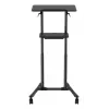 Gembird TVS-DESK-01-BK secretária de pé móvel com rodas, altura ajustável 111–134,5 cm, inclinação 30°, máx. 20 kg, preta