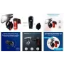 Conjunto de luzes para bicicleta FISCHER FAHRRAD PLUS 100/130 LED preto — frente 100 lm / trás 130 lm
