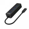 Hub USB Unitek uHUB Q4 – Hub USB 3.2 Gen 1 (Type-A) de 4 portas, Host USB-C, 5 Gbit/s, 10 W, preto