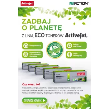 Toner compatível ActiveJet ATH-36NB Supreme para Canon/HP, preto, 2000 páginas, pack individual