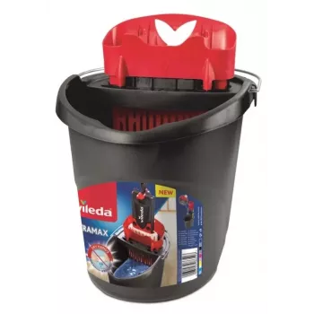Conjunto completo Vileda Ultramax esfregona e balde, cinzento
