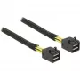Delock - cabo SAS interno - SAS 6Gbit/s - 4x Mini SAS HD (SFF-8643) para 4x Mini SAS HD (SFF-8643) - 1,0m - para P/N: 62703, 62704 (83387)