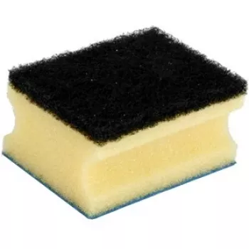 Esponja VILEDA retangular fibra, lavagem à mão, amarela/preta/azul, pack de 3