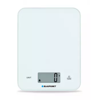 Balança de cozinha BLAUPUNKT FKS401 — branca, máx. 10 kg, precisão de 1 g, controlo por toque