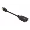 DeLOCK - Adaptador DisplayPort - Mini DisplayPort (M) com bloqueio para DisplayPort (F) - DisplayPort 1.4 - 15 cm - sem halogéneos, suporte 8K - Preto (65978)
