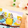 CreArt - Periquitos coloridos, pintura