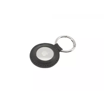 Capa protetora em pele para Apple AirTag FIXED FIXWAT-C2-BK pele de vaca genuína preta bolsa compacta