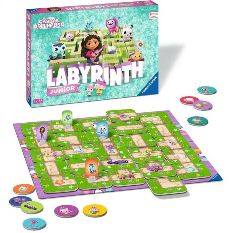 Gabby's Dollhouse Junior Labyrinth, jogo de tabuleiro