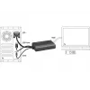 Cabo adaptador de vídeo DeLOCK 62597 0,25 m HDMI Type-A VGA D-Sub 3,5 mm USB Type-A preto