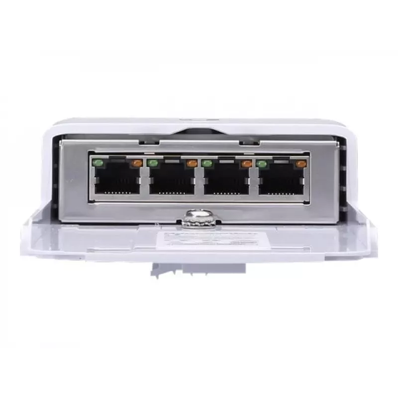 Comutador UBIQUITI NanoSwitch Gigabit Ethernet PoE, 4x Gigabit RJ-45, 4x portas PoE, orçamento de 36 W, 24 V DC