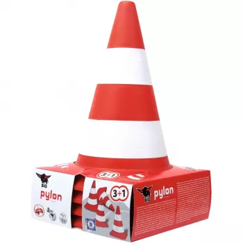 Cones BIG da fábrica de brinquedos BIG (conjunto de 4) - 1 ano - plástico - vermelho - branco