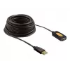 Cabo USB DeLOCK 82446 USB 2.0 10m preto