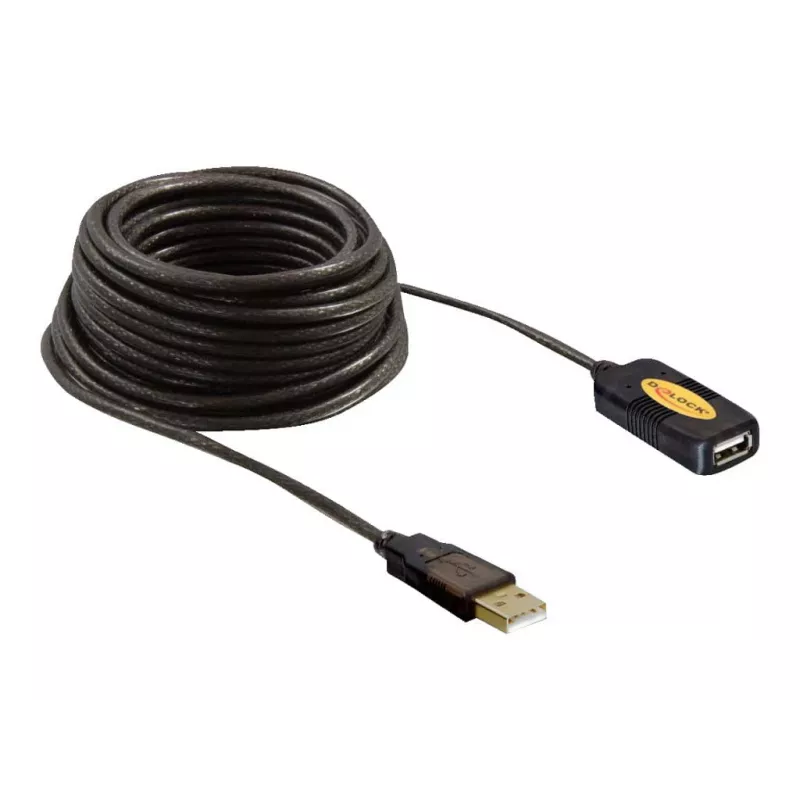 Cabo USB DeLOCK 82446 USB 2.0 10m preto