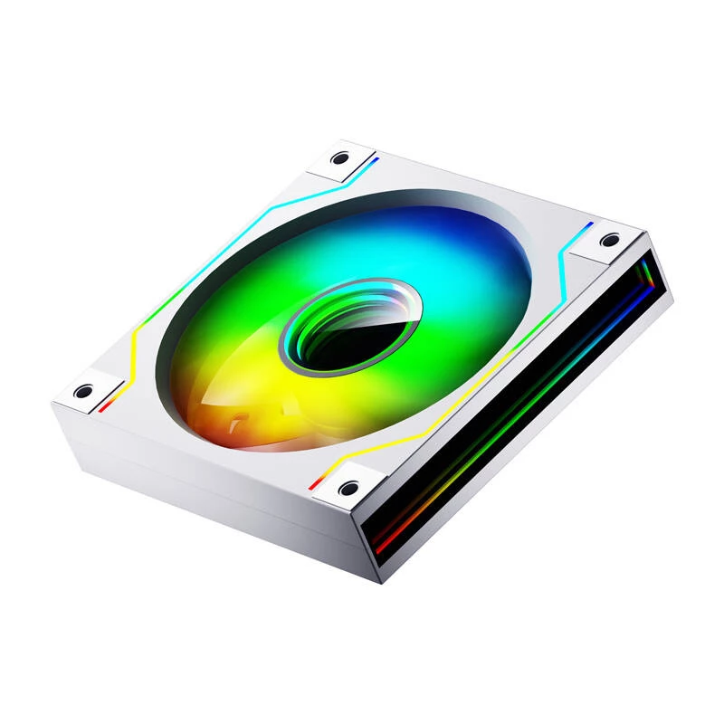 Ventoinha de refrigeração Darkflash DM20 branca 120mm 3 pinos para caixa de PC e refrigeração de CPU