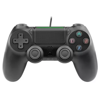 Comando com fio TRACER SHOGUN PRO preto — 16 botões, analógico/digital, cabo de 1,5 m, vibração, PC/PS4/PS3