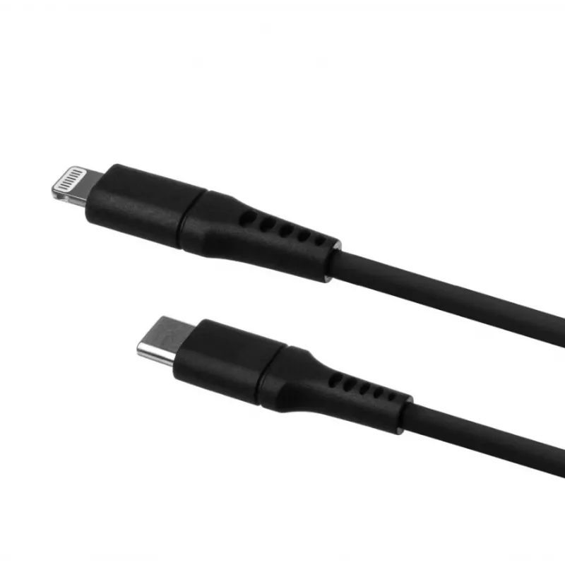 Cabo fixo USB-C para Lightning FIXED FIXDLS-CL12-BK 1,2 m silicone líquido