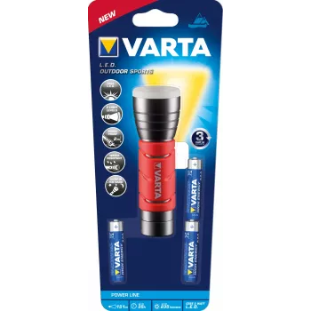 Varta 17627101421 - Lanterna - preto - vermelho - alumínio - IPX4 - LED - 1 lâmpada