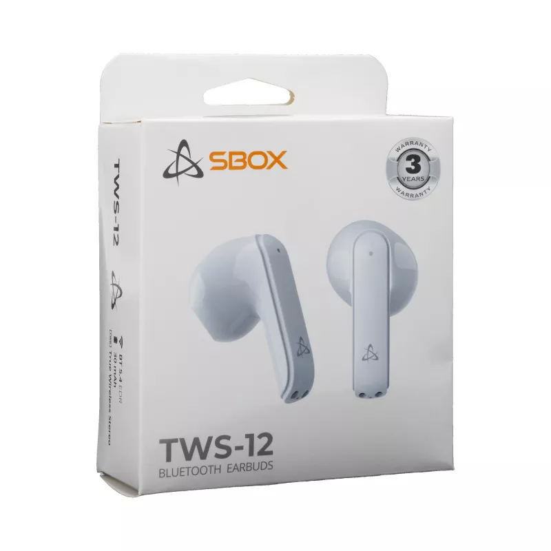 Auscultadores SBOX EB-TWS12 branco
