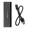 Qoltec 50312 caixa para SSD M.2 NVMe, USB Type-C, preta