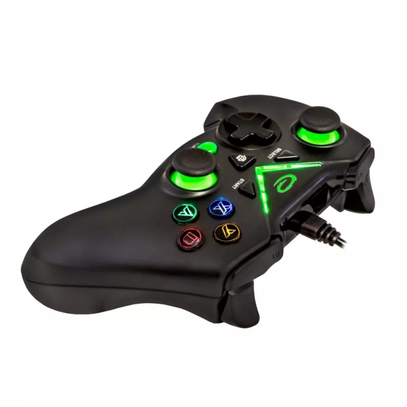 Esperanza EGG114K Pirate gamepad, USB 2.0, analógico/digital, para PC, Xbox One, Xbox Series X/S, preto