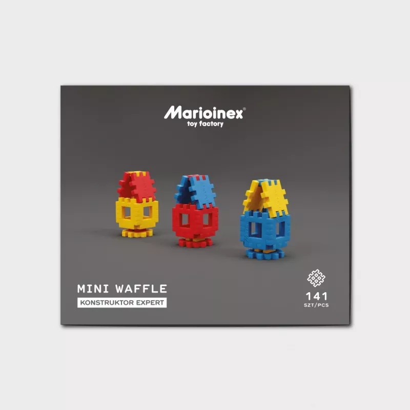 Conjunto de construção Marioinex Mini Waffle Constructor – 141 peças, multicolor, para crianças a partir dos 5 anos
