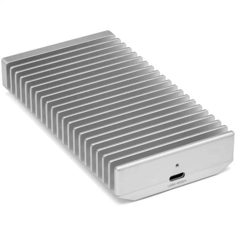 Other World Computing OWC Express 1M2 - caixa de armazenamento - cartão M.2 NVMe - USB4 - prateado (OWCUS4EXP1M2)