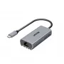 Adaptador USB-C para RJ45 Unitek U1343AGY01 — Ethernet 5 Gbit/s, USB-C (macho) para RJ45 (fêmea), cinzento, cabo 0,15 m