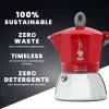 Bialetti Moka Induction cafeteira Moka 0,1 L vermelho prateado