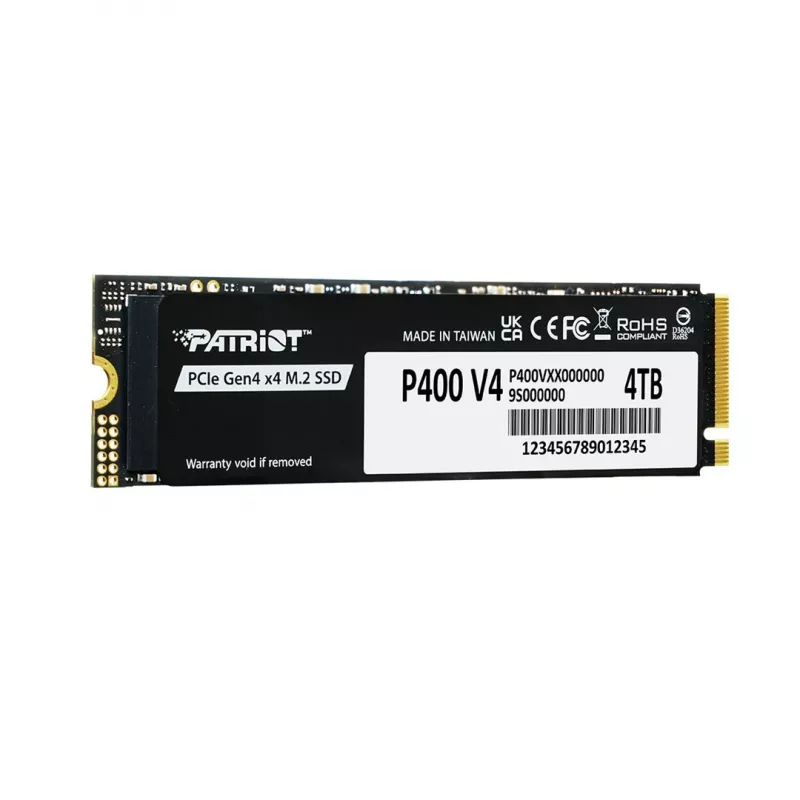 Unidade de estado sólido PATRIOT P400 V4 4 TB M.2 NVMe (4000 GB, M.2, preto)