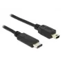 Cabo USB DeLOCK 83603 USB 2.0 1m USB C Mini-USB B preto