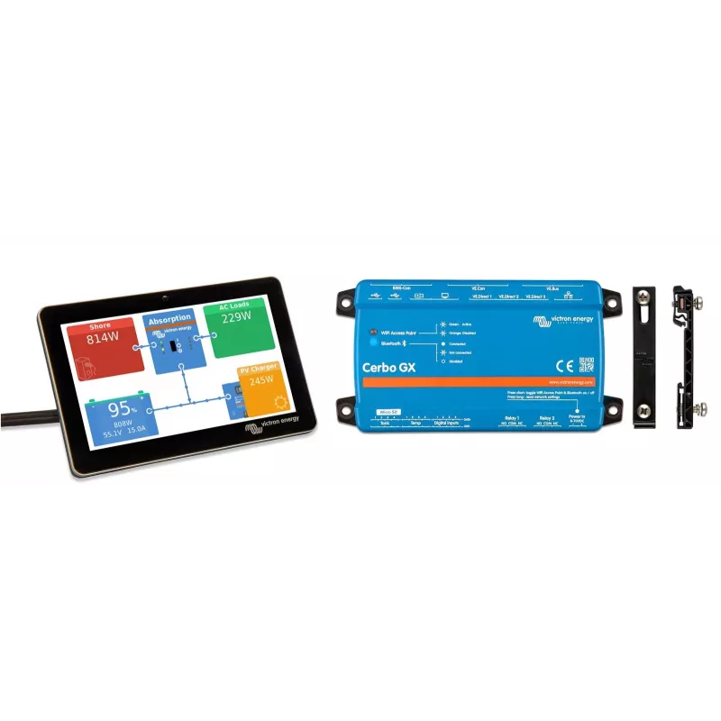 Monitor touchscreen GX Touch 50 de 5 polegadas da Victron Energy — com conectividade Bluetooth